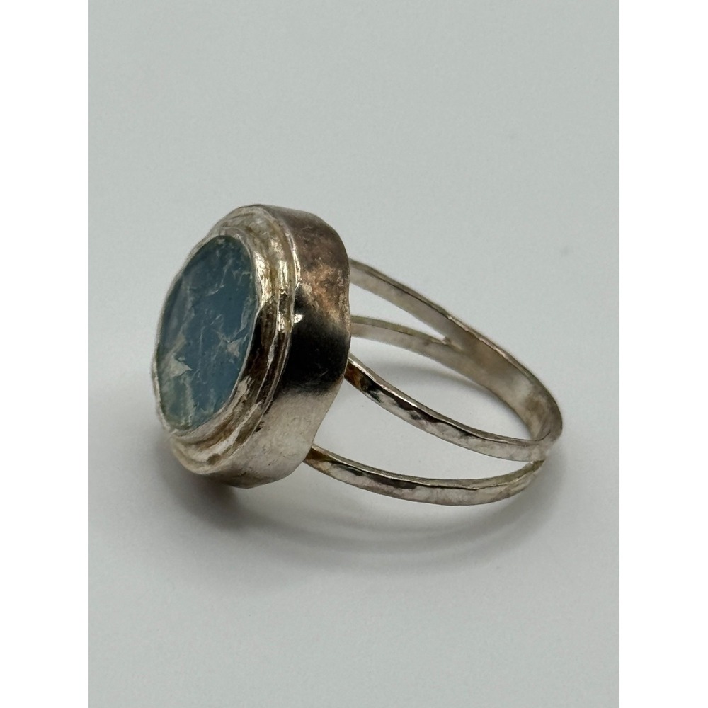 Luli Hamersztein Sterling Silver Roman Glass Ring Size 7 - Picture 7 of 15